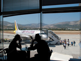 Split  Kroatien  Flugzeug der germanwings am Airport Split