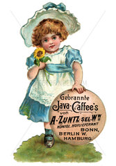 Werbeaufsteller  Kaffeewerbung  um 1900