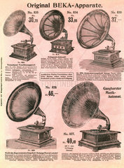 Grammophon Verkaufsprospekt  1908