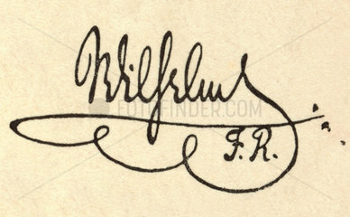 Unterschrift Kaiser Wilhelm II.  1915