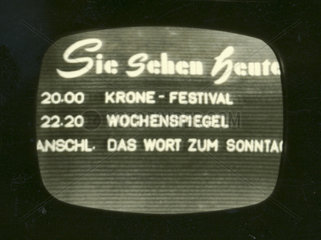 Programmvorschau Deutsches Fernsehen  um 1954
