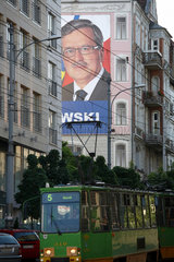 Posen  Polen  Plakat von Bronislaw Komorowski  Kandidat der PO fuer die Praesidentschaftswahlen