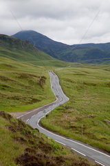 Glenshee  Grossbritannien  Landstrasse durch Aberdeenshire in den schottischen Highlands