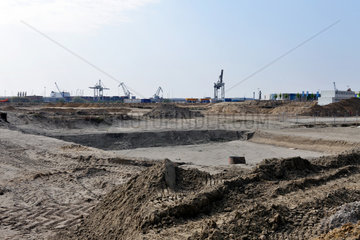 Hamburg  Deutschland  grosse Baustelle in der HafenCity