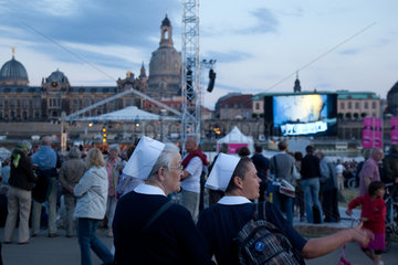Dresden  Deutschland  Diakonissen beim Evangelischen Kirchentag auf den Elbwiesen