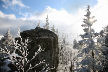 Szklarska Poreba  Polen  im verschneiten Riesengebirge