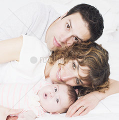Family with baby  portrait