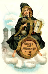 Gruss aus Muenchen  Muenchener Bier  1904