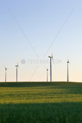 Bruessow  Deutschland  Windkraftanlagen in der Uckermark