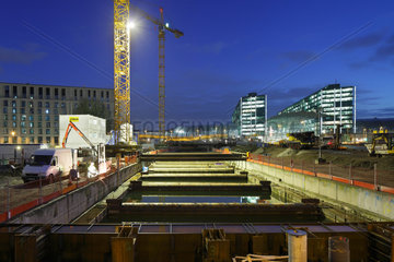 Berlin  Deutschland  Baustelle fuer die Erweiterung der S 21