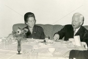 Bundespraesident Heinrich Luebke u. Frau Wilhelmine  um 1960