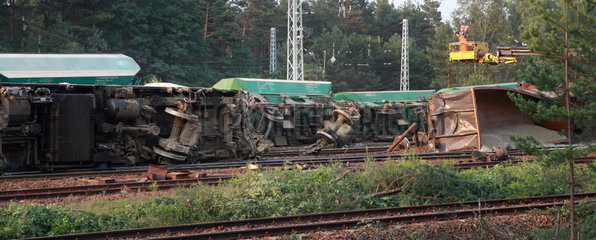 Hosena  Deutschland  Eisenbahnunglueck in Brandenburg