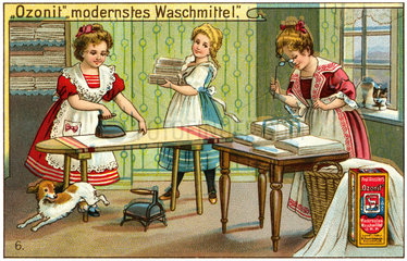 Werbung fuer Waschmittel  um 1900