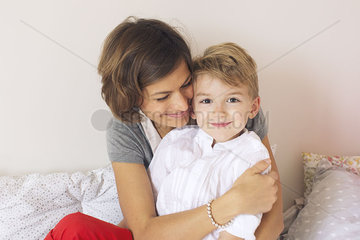 Mother and son  portrait
