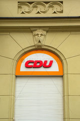 Brandenburg an der Havel  Deutschland  runtergelassene Fensterlade beim CDU Kreisverband Brandenburg an der Havel