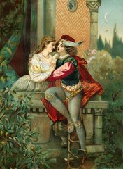 Liebespaar  Romeo und Julia  Illustration 1879