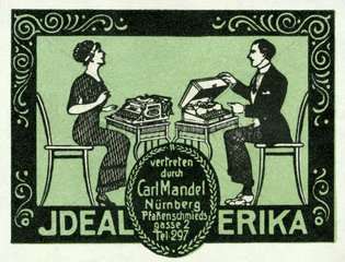 Werbung fuer die erste Reiseschreibmaschine  1911