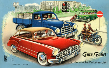 altes DDR Verkehrsspiel  um 1959