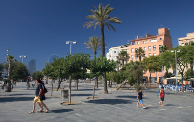 Barcelona  Spanien  Plaza Brugada in Barceloneta