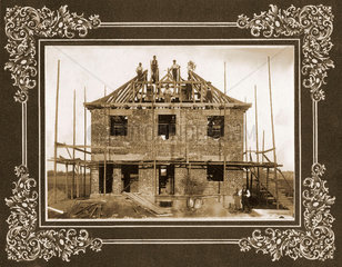 Baustelle Eigenheim  1912
