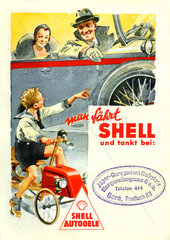 Shell Werbung  um 1940