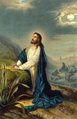 Jesus am Oelberg  Darstellung um 1920