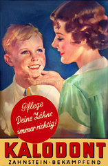 Werbung fuer Kalodont Zahncreme  um 1932