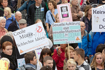 Berlin  Deutschland  Papstgegner demonstrieren am Potsdamer Platz