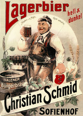historische Bierwerbung  um 1910