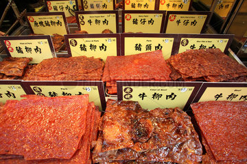 Macau  China  getrocknetes Fleisch