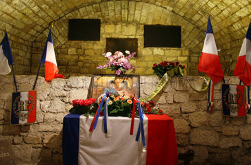 Verdun  Frankreich  Verbandsraum-Kapelle im Fort Douaumont
