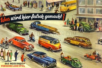 altes Verkehrsspiel  um 1950