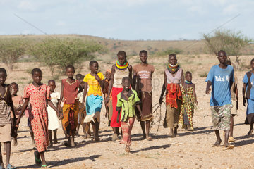 Lodwar  Kenia  Turkana-Nomaden