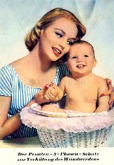 Mutter und ihr Baby  Werbung Penaten 1957