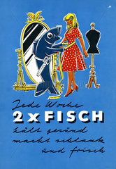 Werbung fuer gesunde Ernaehrung durch Fisch  DDR  1965