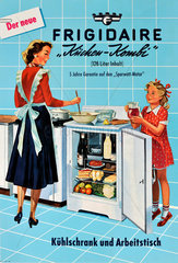 Kuehlschrankwerbung  Hausfrau  1956