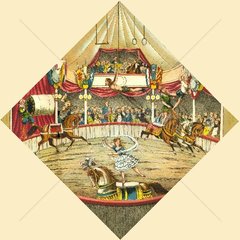 Zirkusvorstellung um 1870