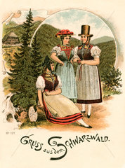 Gruss aus dem Schwarzwald  Postkarte  1897