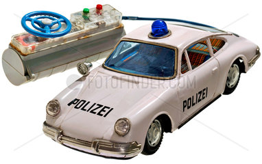 Polizei-Porsche  Fernsteuerung  Spielzeug  1976