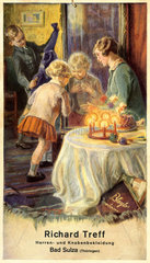 Heilig Abend  Familie  Geschenke  Werbung 1929