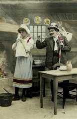 Liebespaar beim Abschied 1906