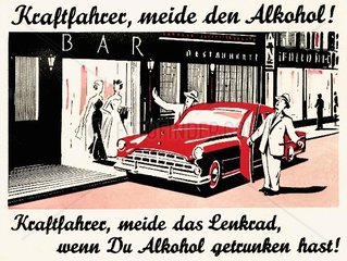 Alkohol am Steuer  um 1950
