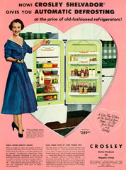 Hausfrau  Kuehlschrank-Werbung  1949