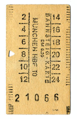 Bahnsteigkarte 1966