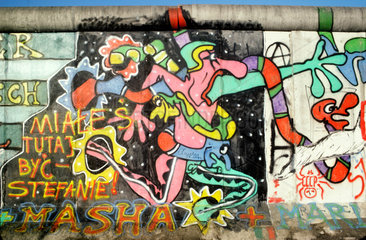 Berlin  Deutschland  Graffiti auf der Berliner Mauer in der Stresemannstrasse