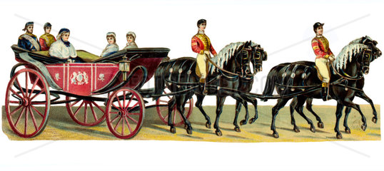 Queen Victoria  Pferdekutsche  um 1865