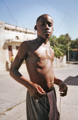 Santiago de Cuba  Kuba  Portrait eines Teenagers