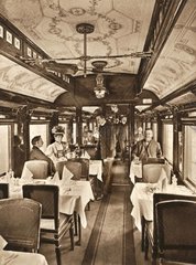 Speisewagen der Bahn 1911