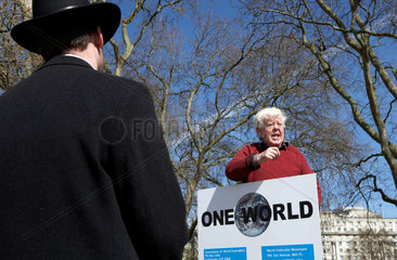 London  Grossbritannien  Redner an der Speakers Corner im Hyde Park