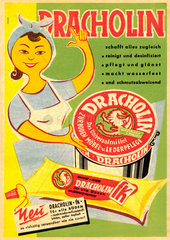 Putzmittel Dracholin  Werbung  um 1957